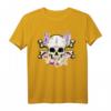 Blumen Totenkopf Lavendel Hibiskus Schädel T-Shirt – Floral Skull Design für Halloween, Día de los Muertos & Pflanzenliebhaber