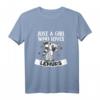 Just A Girl Who Loves Lemurs - Lustiges Lemur T-Shirt für Frauen und Mädchen als Geschenk für Geburtstag, Weihnachten oder Tierliebhaber