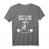 Just A Girl Who Loves Lemurs - Lustiges Lemur T-Shirt für Frauen und Mädchen als Geschenk für Geburtstag, Weihnachten oder Tierliebhaber