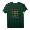 Personalisiertes Leon T-Shirt im Retro Sonnenuntergang-Design – Perfektes Geschenk für Männer, Väter, Söhne & Freunde mit Namen Leon