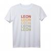 Personalisiertes Leon T-Shirt im Retro Sonnenuntergang-Design – Perfektes Geschenk für Männer, Väter, Söhne & Freunde mit Namen Leon