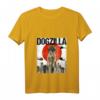 Damen Chienzilla Japanische Dogzilla Leonberger T-Shirt mit V-Ausschnitt – Lustiges Cartoon-Hundemotiv, Perfektes Geschenk für Hundeliebhaber