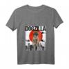 Damen Chienzilla Japanische Dogzilla Leonberger T-Shirt mit V-Ausschnitt – Lustiges Cartoon-Hundemotiv, Perfektes Geschenk für Hundeliebhaber