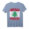 Libanon Flagge T-Shirt für Damen, Herren & Kinder – Klassisch geschnitten, doppelt genähter Saum