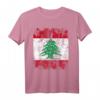 Libanon Flagge T-Shirt für Damen, Herren & Kinder – Klassisch geschnitten, doppelt genähter Saum