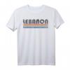 Premium Vintage 1980er Libanon T-Shirt - Retro Souvenir mit bunten Streifen & klassischem Distressed Look