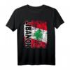 Libanon Flagge T-Shirt für Damen, Herren & Kinder - Stylischer Vintage Used Look, Klassisch Geschnitten