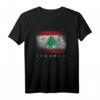 Libanesische Flagge Libanon T-Shirt - Klassisches Design mit doppeltem Saum