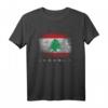 Libanesische Flagge Libanon T-Shirt - Klassisches Design mit doppeltem Saum