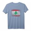 Libanesische Flagge Libanon T-Shirt - Klassisches Design mit doppeltem Saum