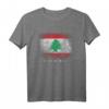 Libanesische Flagge Libanon T-Shirt - Klassisches Design mit doppeltem Saum