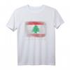 Libanesische Flagge Libanon T-Shirt - Klassisches Design mit doppeltem Saum