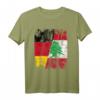 Libanon Deutschland Flagge T-Shirt | Damen, Herren, Kinder | Klassisch geschnitten mit doppelt genähtem Saum