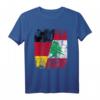 Libanon Deutschland Flagge T-Shirt | Damen, Herren, Kinder | Klassisch geschnitten mit doppelt genähtem Saum