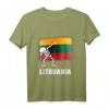 Sanftes Skelett T-Shirt mit Litauen Flagge – Halloween Shirt, Tupfen-Design, Mutterschaft & Party-Kleidung
