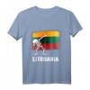 Sanftes Skelett T-Shirt mit Litauen Flagge – Halloween Shirt, Tupfen-Design, Mutterschaft & Party-Kleidung