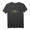 Litauen Lithuania Herzschlag EKG Vintage Flagge T-Shirt – Perfekt für Fans, Urlauber & Liebhaber Litauens im Retro Look