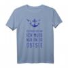 Ich Muss Gar Nix Ich Muss Nur An Die Ostsee T-Shirt mit Anker und Möwen – Perfekt für Urlaub und Meerliebhaber