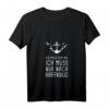 Damen Ich Muss Gar Nix Ich Muss Nur Nach Haffkrug Ostsee Urlaub T-Shirt mit V-Ausschnitt – Perfekt für Strandurlaub und Ostsee-Fans