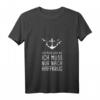 Damen Ich Muss Gar Nix Ich Muss Nur Nach Haffkrug Ostsee Urlaub T-Shirt mit V-Ausschnitt – Perfekt für Strandurlaub und Ostsee-Fans