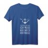 Damen Ich Muss Gar Nix Ich Muss Nur Nach Haffkrug Ostsee Urlaub T-Shirt mit V-Ausschnitt – Perfekt für Strandurlaub und Ostsee-Fans