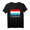 Luxemburg Flagge Vintage T-Shirt im Used Look – Geschenkidee für Luxemburg-Fans zu Weihnachten & Geburtstag