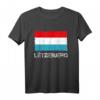 Luxemburg Flagge Vintage T-Shirt im Used Look – Geschenkidee für Luxemburg-Fans zu Weihnachten & Geburtstag