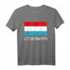 Luxemburg Flagge Vintage T-Shirt im Used Look – Geschenkidee für Luxemburg-Fans zu Weihnachten & Geburtstag
