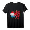 Luxemburg Karte Umriss mit rotem Löwen T-Shirt – Stolz auf Luxemburg, Geschenkidee für Luxemburger & Freunde