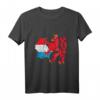 Luxemburg Karte Umriss mit rotem Löwen T-Shirt – Stolz auf Luxemburg, Geschenkidee für Luxemburger & Freunde
