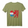 Luxemburg Karte Umriss mit rotem Löwen T-Shirt – Stolz auf Luxemburg, Geschenkidee für Luxemburger & Freunde