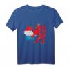Luxemburg Karte Umriss mit rotem Löwen T-Shirt – Stolz auf Luxemburg, Geschenkidee für Luxemburger & Freunde
