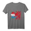 Luxemburg Karte Umriss mit rotem Löwen T-Shirt – Stolz auf Luxemburg, Geschenkidee für Luxemburger & Freunde