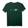 Luxembourger Heartbeat I Love Luxemburg Flagge Geschenk T-Shirt – Patriotisches Souvenir für Luxemburger und Fans