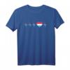 Luxembourger Heartbeat I Love Luxemburg Flagge Geschenk T-Shirt – Patriotisches Souvenir für Luxemburger und Fans