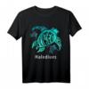 Tribal Ocean Blue Malediven Meeresschildkröte T-Shirt – Perfektes Geschenk für Meeresschildkrötenliebhaber, Strandurlaub und Familien