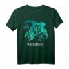 Tribal Ocean Blue Malediven Meeresschildkröte T-Shirt – Perfektes Geschenk für Meeresschildkrötenliebhaber, Strandurlaub und Familien