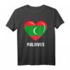 Malediven Fahnentrikot & Herzflaggen-T-Shirt – Perfektes Souvenir für Malediven-Liebhaber für Männer, Frauen & Kinder