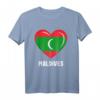 Malediven Fahnentrikot & Herzflaggen-T-Shirt – Perfektes Souvenir für Malediven-Liebhaber für Männer, Frauen & Kinder