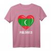 Malediven Fahnentrikot & Herzflaggen-T-Shirt – Perfektes Souvenir für Malediven-Liebhaber für Männer, Frauen & Kinder