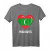 Malediven Fahnentrikot & Herzflaggen-T-Shirt – Perfektes Souvenir für Malediven-Liebhaber für Männer, Frauen & Kinder