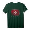 Malteserkreuz-Flagge T-Shirt Malta - Klassisch geschnitten, doppelt genähter Saum, ideales Souvenir für Malta-Liebhaber