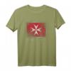 Malteserkreuz-Flagge T-Shirt Malta - Klassisch geschnitten, doppelt genähter Saum, ideales Souvenir für Malta-Liebhaber