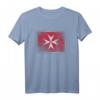 Malteserkreuz-Flagge T-Shirt Malta - Klassisch geschnitten, doppelt genähter Saum, ideales Souvenir für Malta-Liebhaber