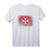 Malteserkreuz-Flagge T-Shirt Malta - Klassisch geschnitten, doppelt genähter Saum, ideales Souvenir für Malta-Liebhaber