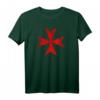Malteser Kreuz rot achtzackige T-Shirt – Klassisches Malta Kreuz Symbol für Orden, Geschichte und religiöse Symbolik