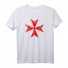 Malteser Kreuz rot achtzackige T-Shirt – Klassisches Malta Kreuz Symbol für Orden, Geschichte und religiöse Symbolik