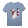 Leuchtturm & Möwe - Maritimes Ostsee Nordsee T-Shirt für Urlaub & Strandspaziergänge für Norddeutschland-Fans
