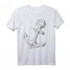 Anker Maritim Zeichnung Skizze T-Shirt – Nautisches Motiv für Nordsee & Ostsee Fans, Segler & Meeresliebhaber