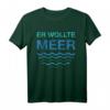 SIE KÜSTE ... ER WOLLTE MEER Partner T-Shirt im Retro Vintage Stil - Lustiges Strand- und Urlaubsshirt für Paare, Freunde & Meerliebhaber